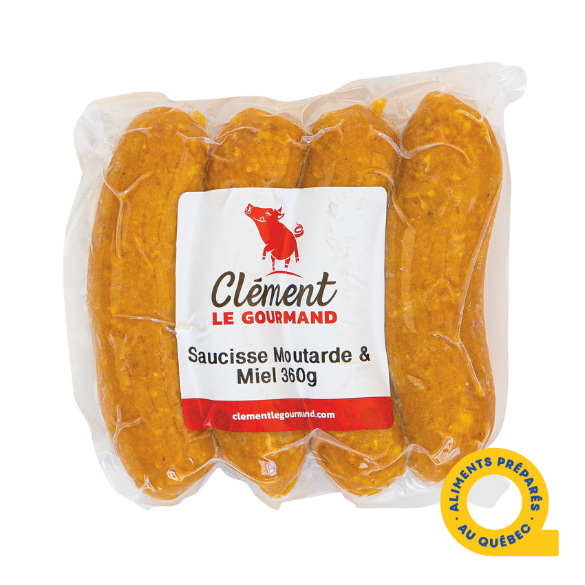 Grosses saucisses Moutarde Et Miel Préemballé 6x4un